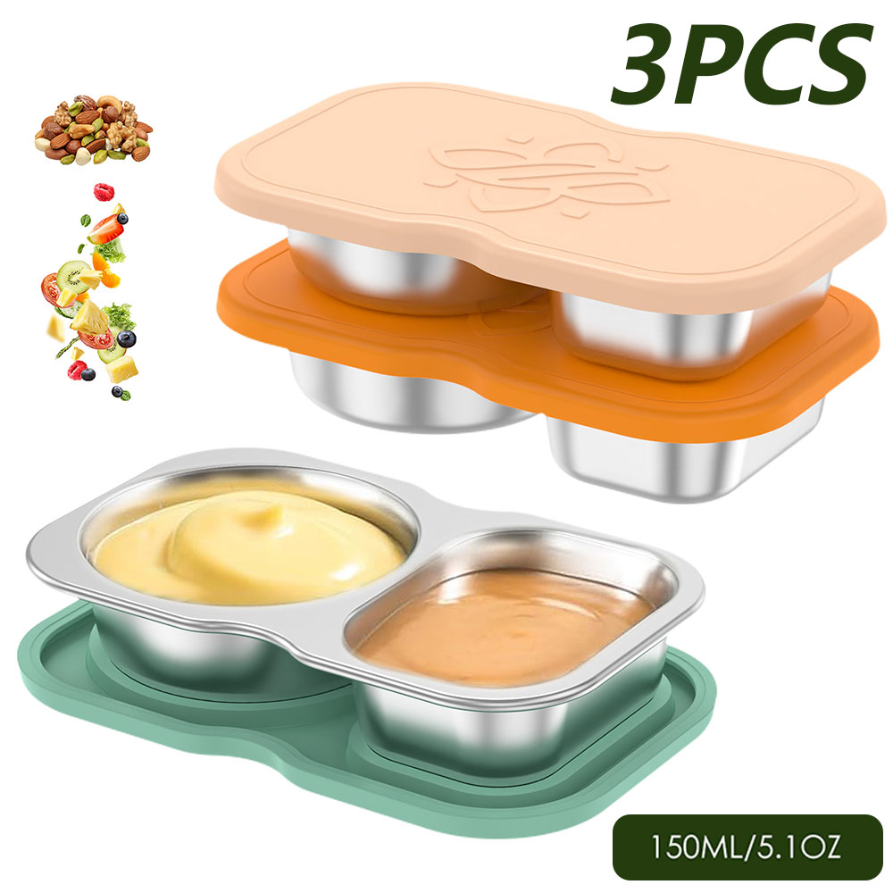 Snack Container Travel - 3 stuks 150 ml kruidencontainer met