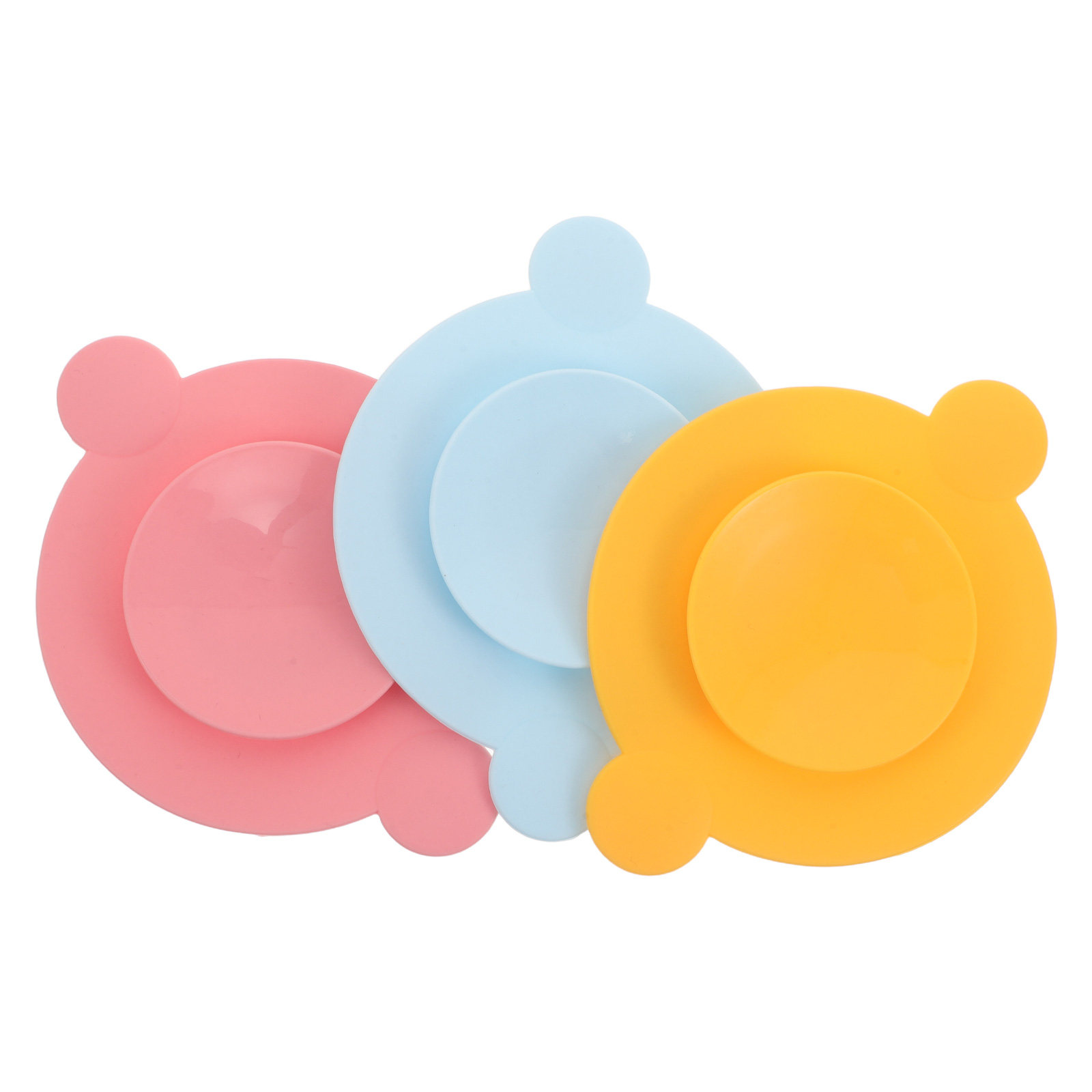 Plate Suction Toddler - 3 Stuks Siliconen Zuigplaat Pads Dubbelzijdig