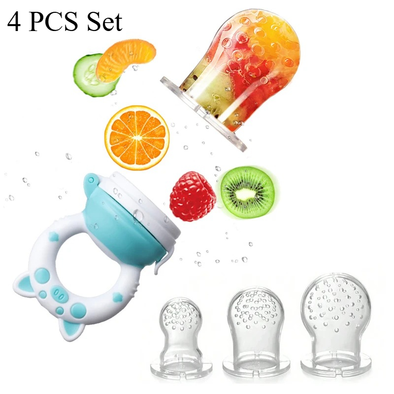 Baby Food Quantity - 4-delige set siliconen fruit- en groentevoeder