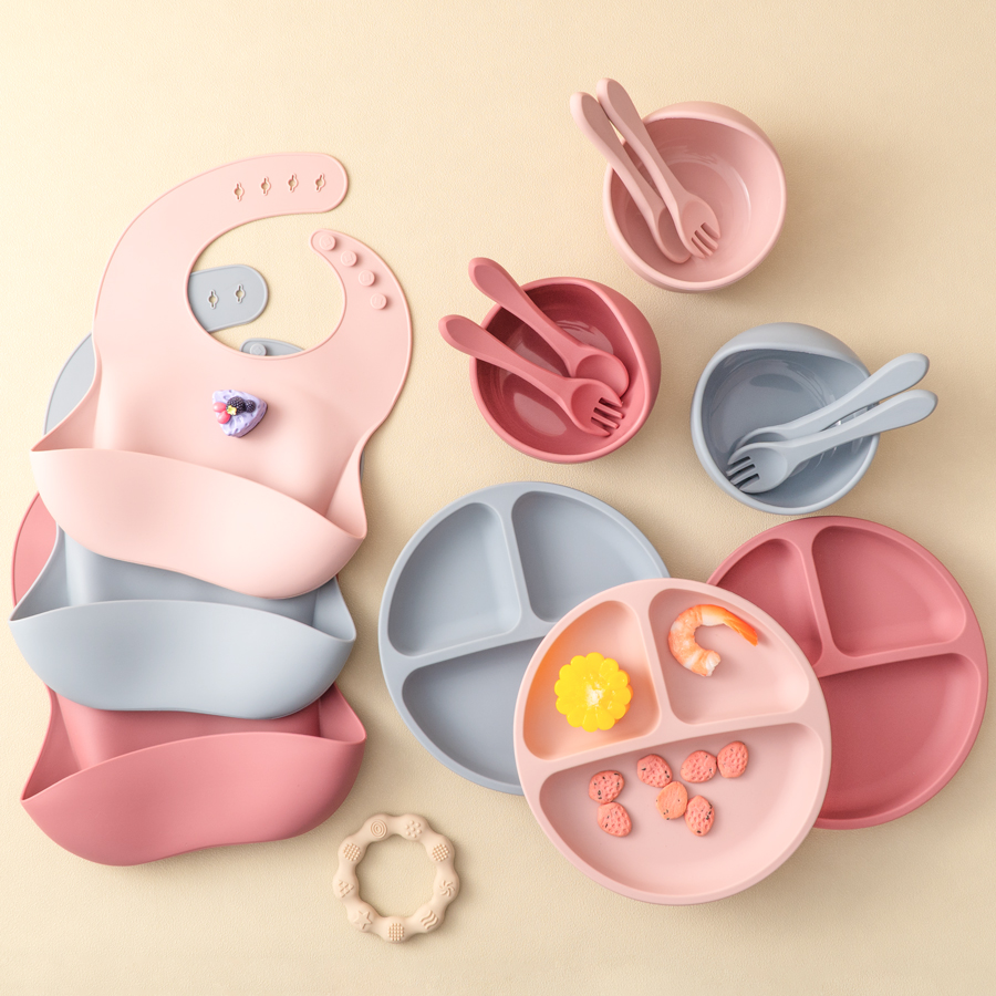 Baby Food Universe - 5 Stuks Baby Siliconen Voeden Set