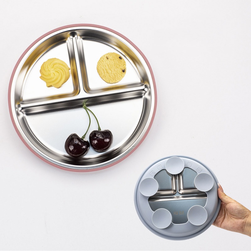Plate Suction Toddler - 2 stuks BPA-vrije roestvrijstalen babybordjes met