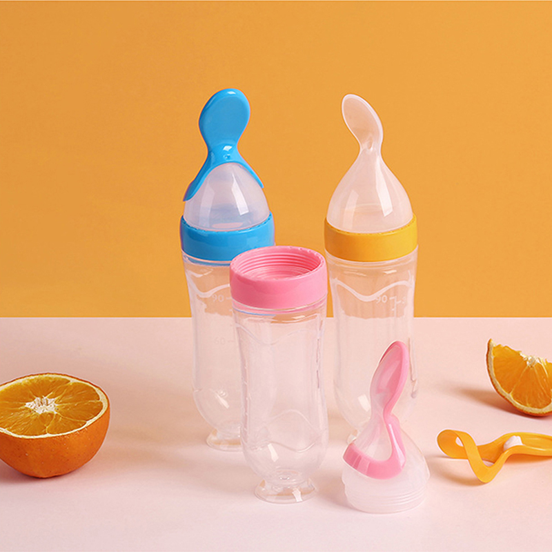 Baby Rice Food - Knijpen Zuigfles Siliconen Pasgeboren Baby Training