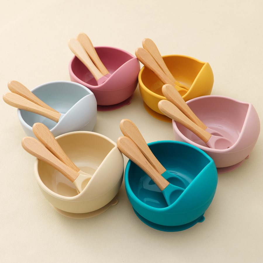 Plate Suction Toddler - Mamaplan 3PCS Baby Siliconen Voeden Set