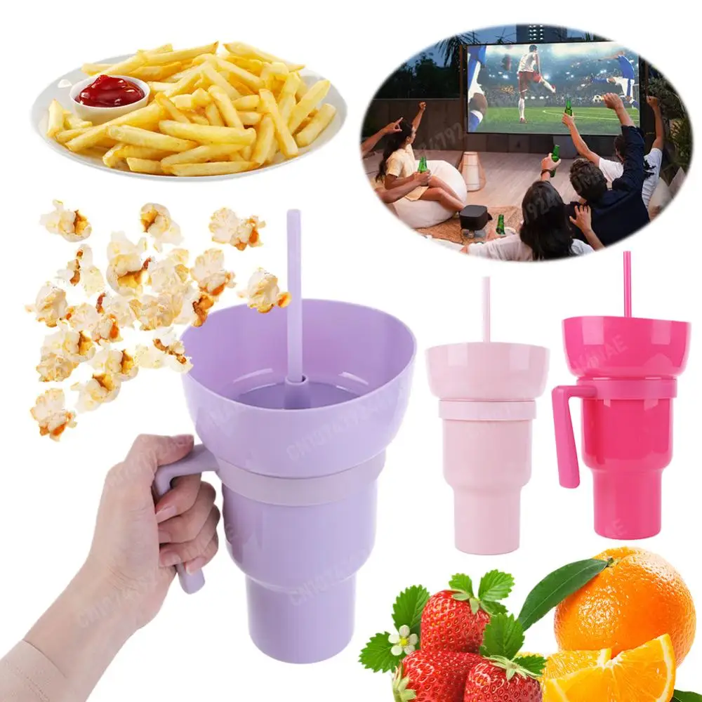 Snack Container Travel - 1000Ml Draagbare Snackcontainer Multifunctionele Stadion Tumbler