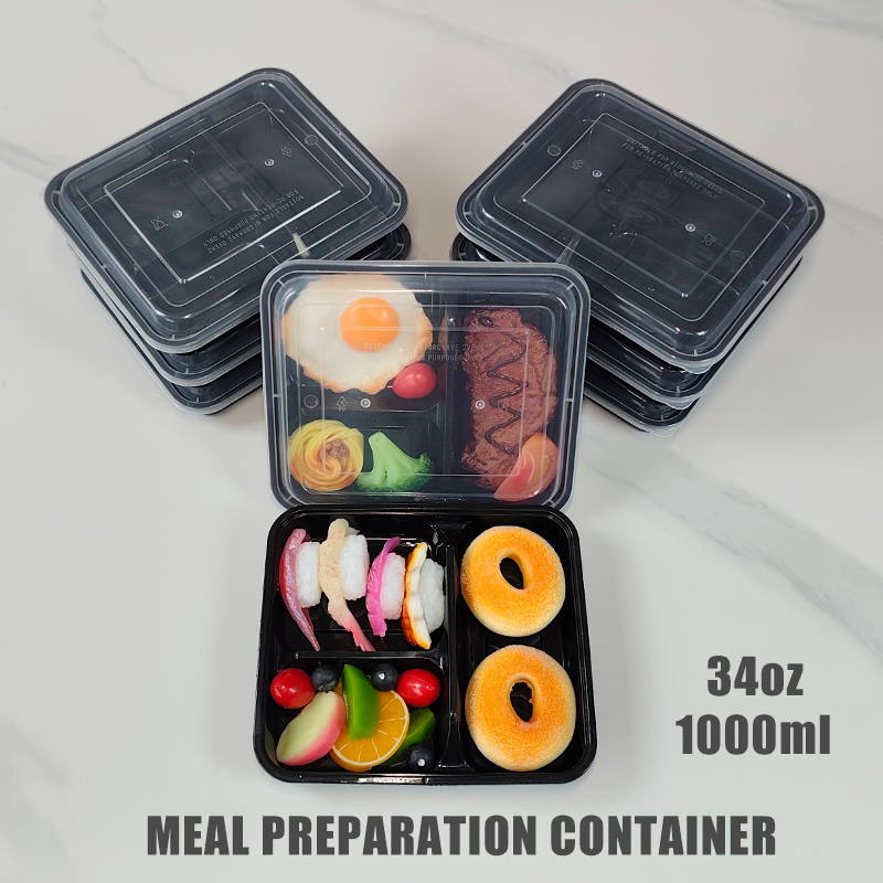 Snack Container Travel - 3-delige 34 Oz/1000 ml, 12/35 stuks,
