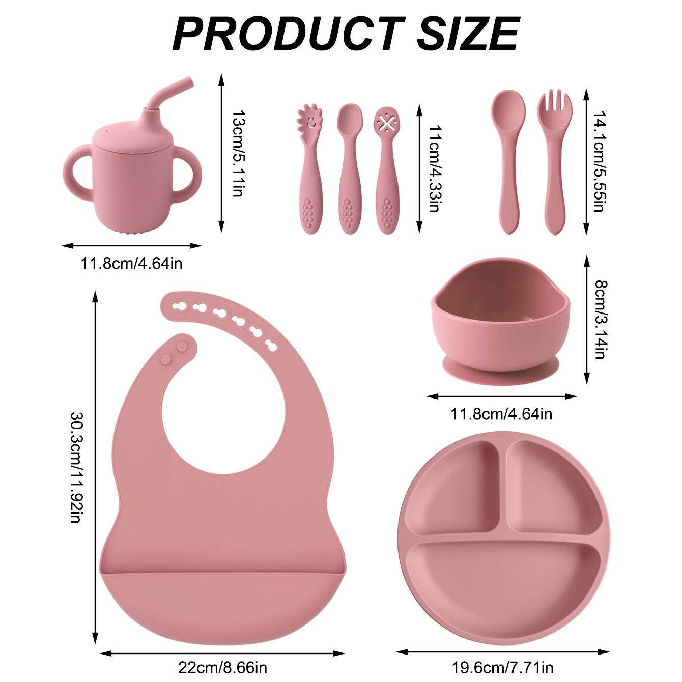 9PCS Siliconen Babyvoeding Set - Plate Suction Toddler recensie en prijs