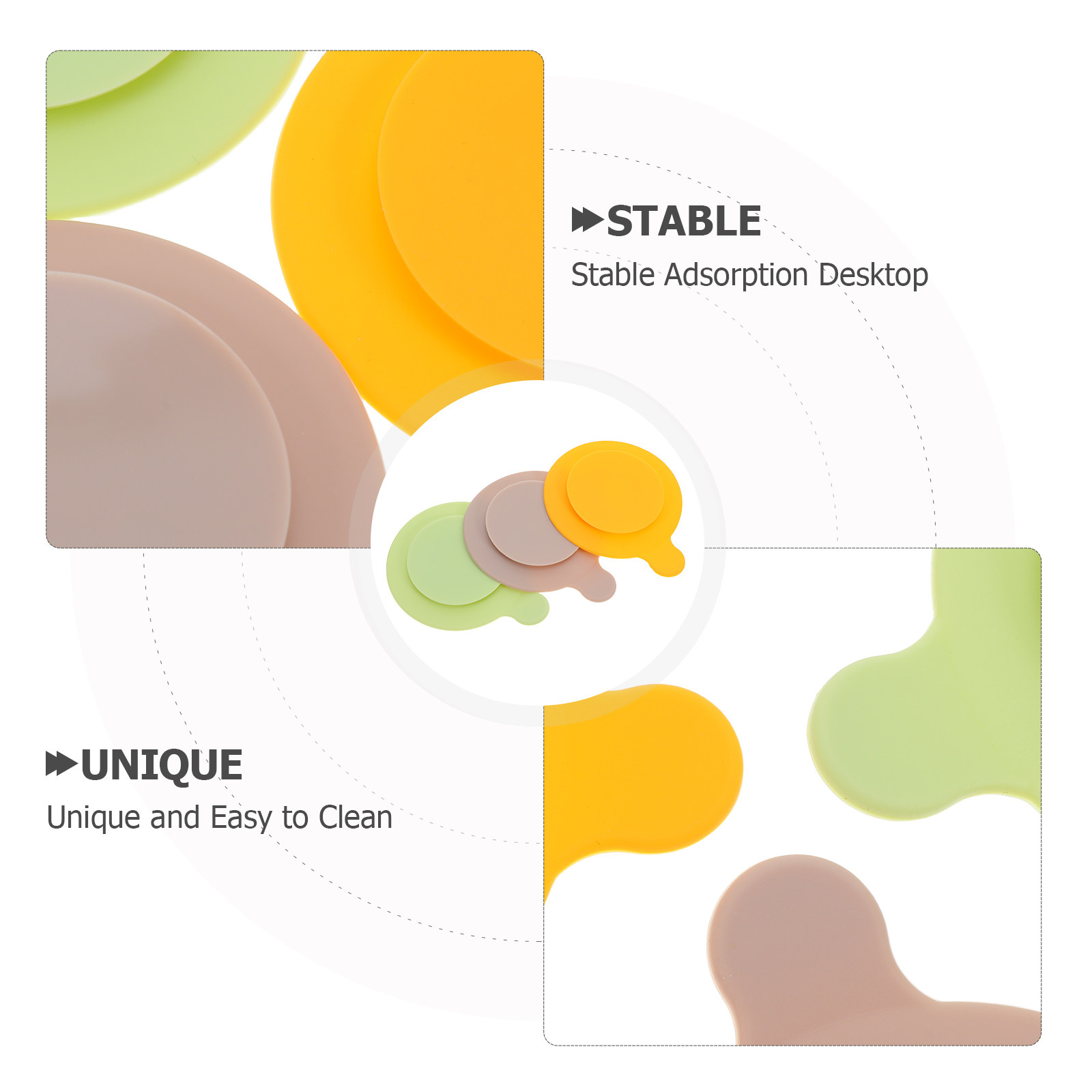 6 stuks siliconen placemats vo - Plate Suction Toddler recensie en prijs