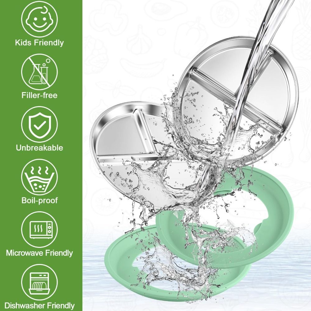 Roestvrijstalen kinderbord met - Plate Suction Toddler recensie en prijs