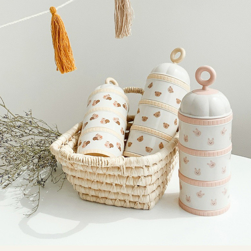 Schattige beer melkpoeder doos - Baby Food Universe recensie en prijs