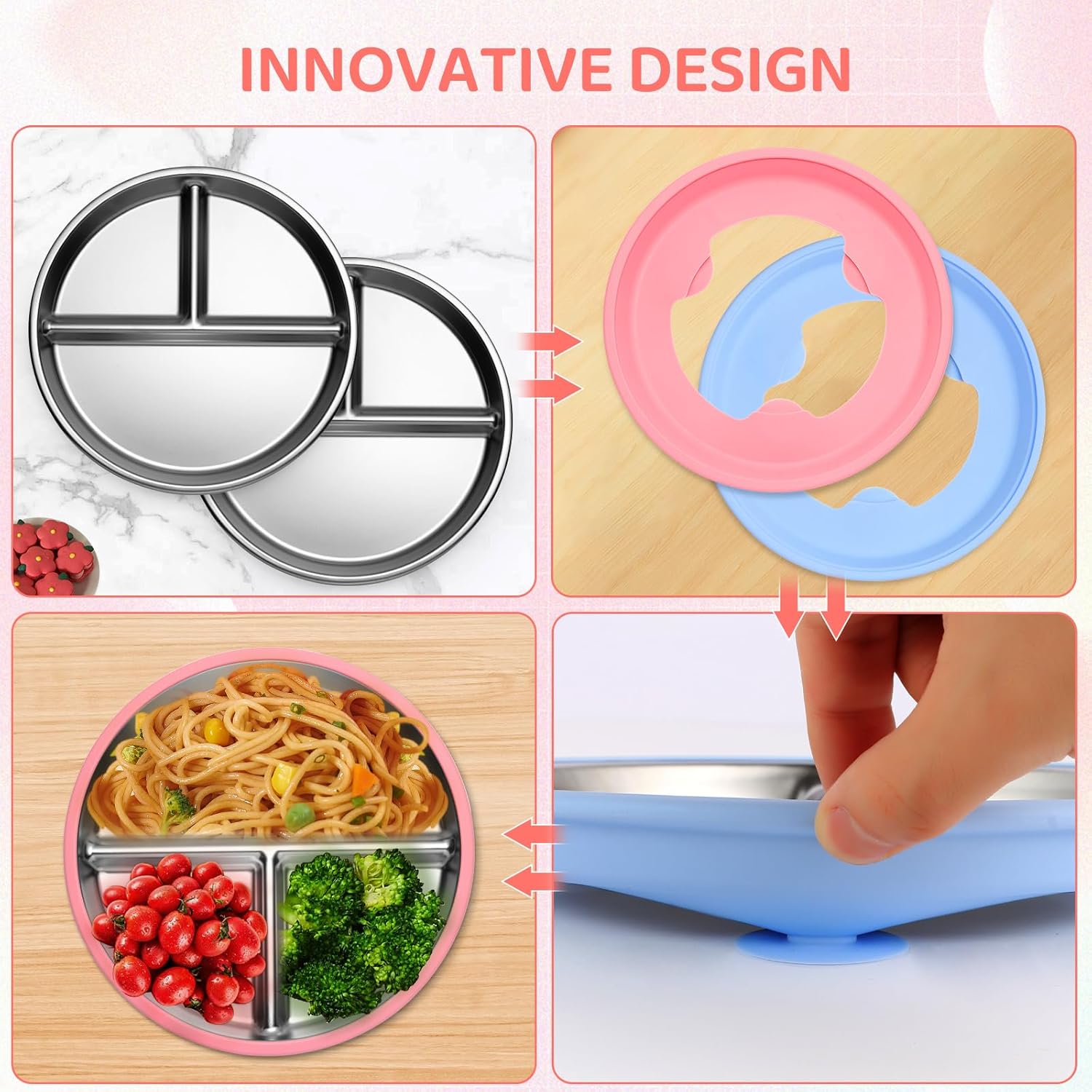 9 inch roestvrijstalen peuterb - Plate Suction Toddler recensie en prijs