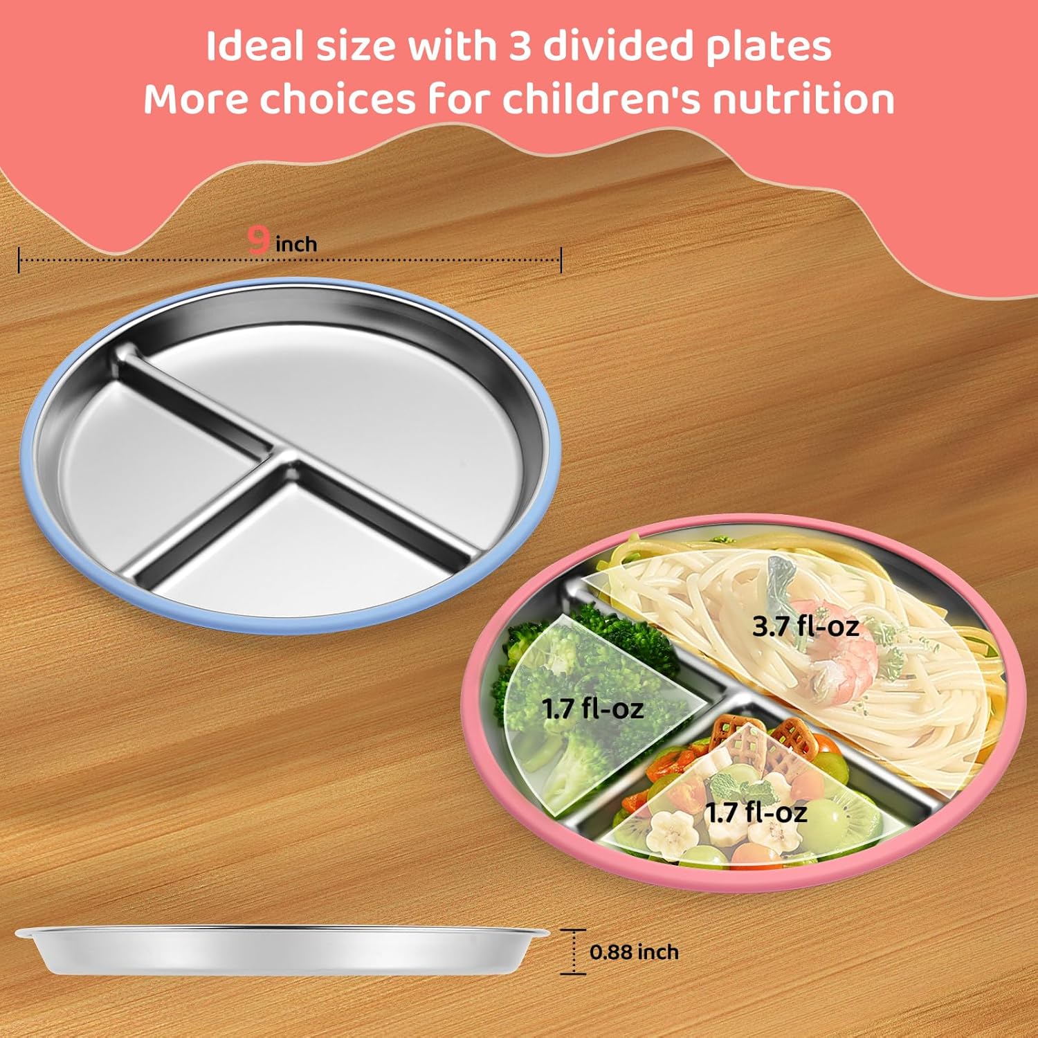 9 inch roestvrijstalen peuterb - Plate Suction Toddler recensie en prijs