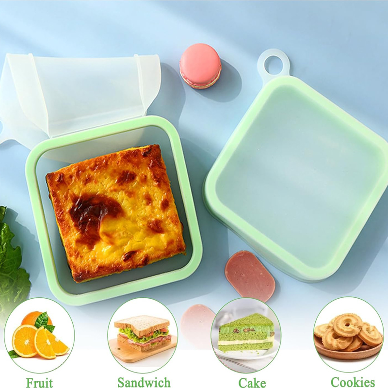 Siliconen Sandwich Toast Bento - Snack Container Travel recensie en prijs